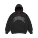 Supreme Cracked Raglan Zip Up Hooded Sweatshirt Black