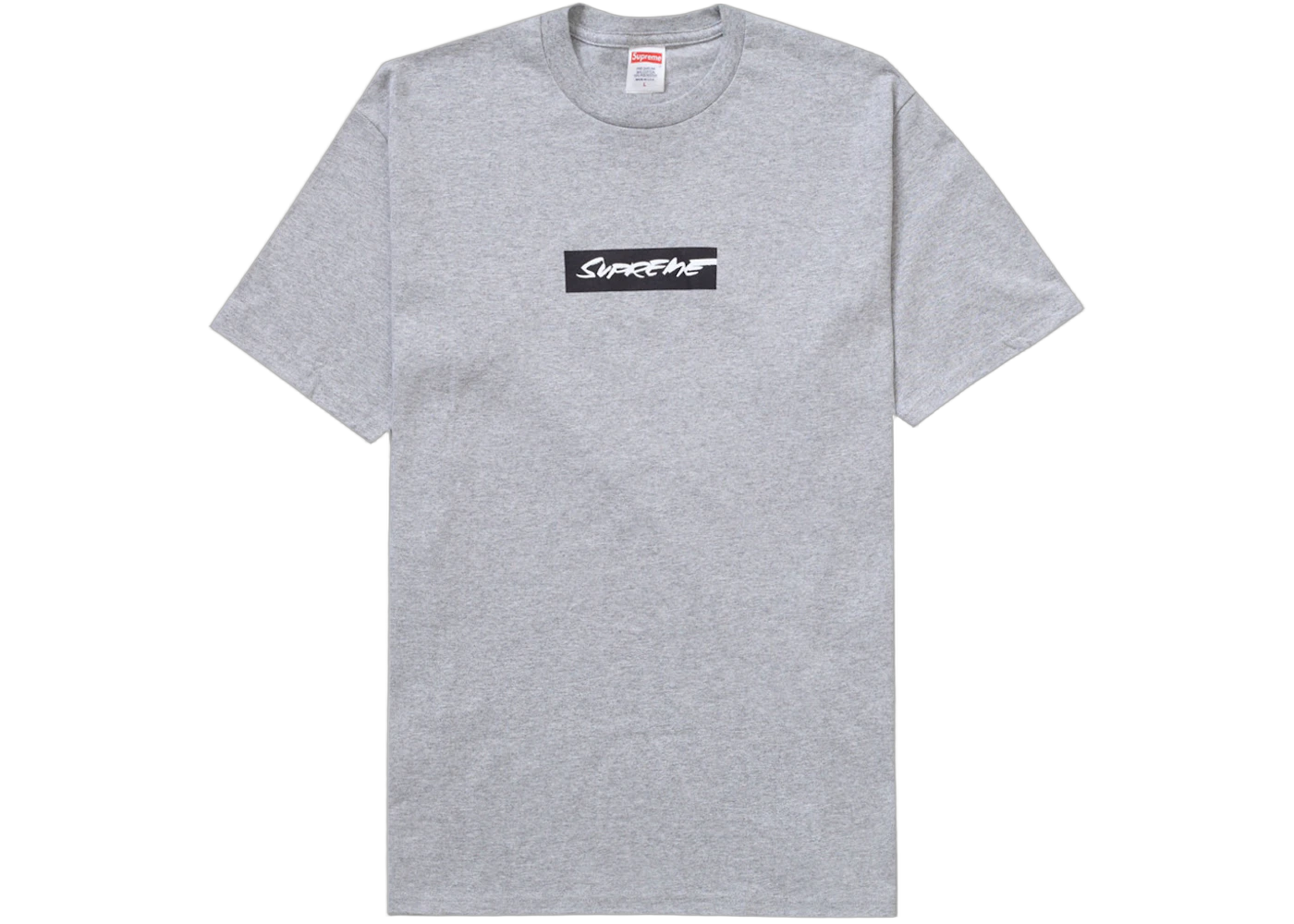 Supreme Futura Box Logo Tee Heather Grey