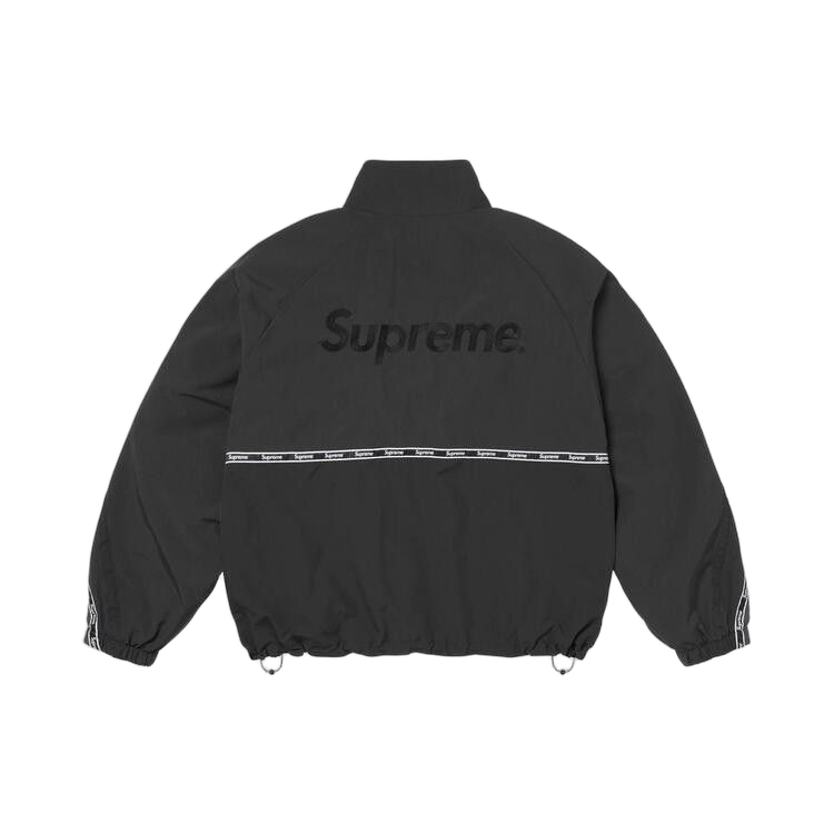 Supreme Logo Taping Track Jacket Black