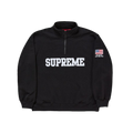 Supreme Shop Flag Half Zip Pullover Black
