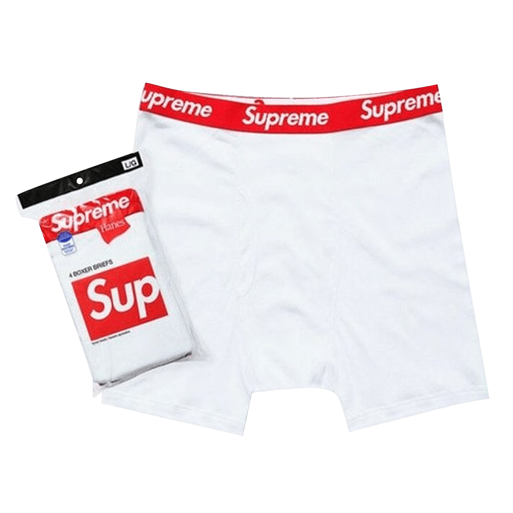 Supreme x Hanes Boxer Briefs (4 Pack) White