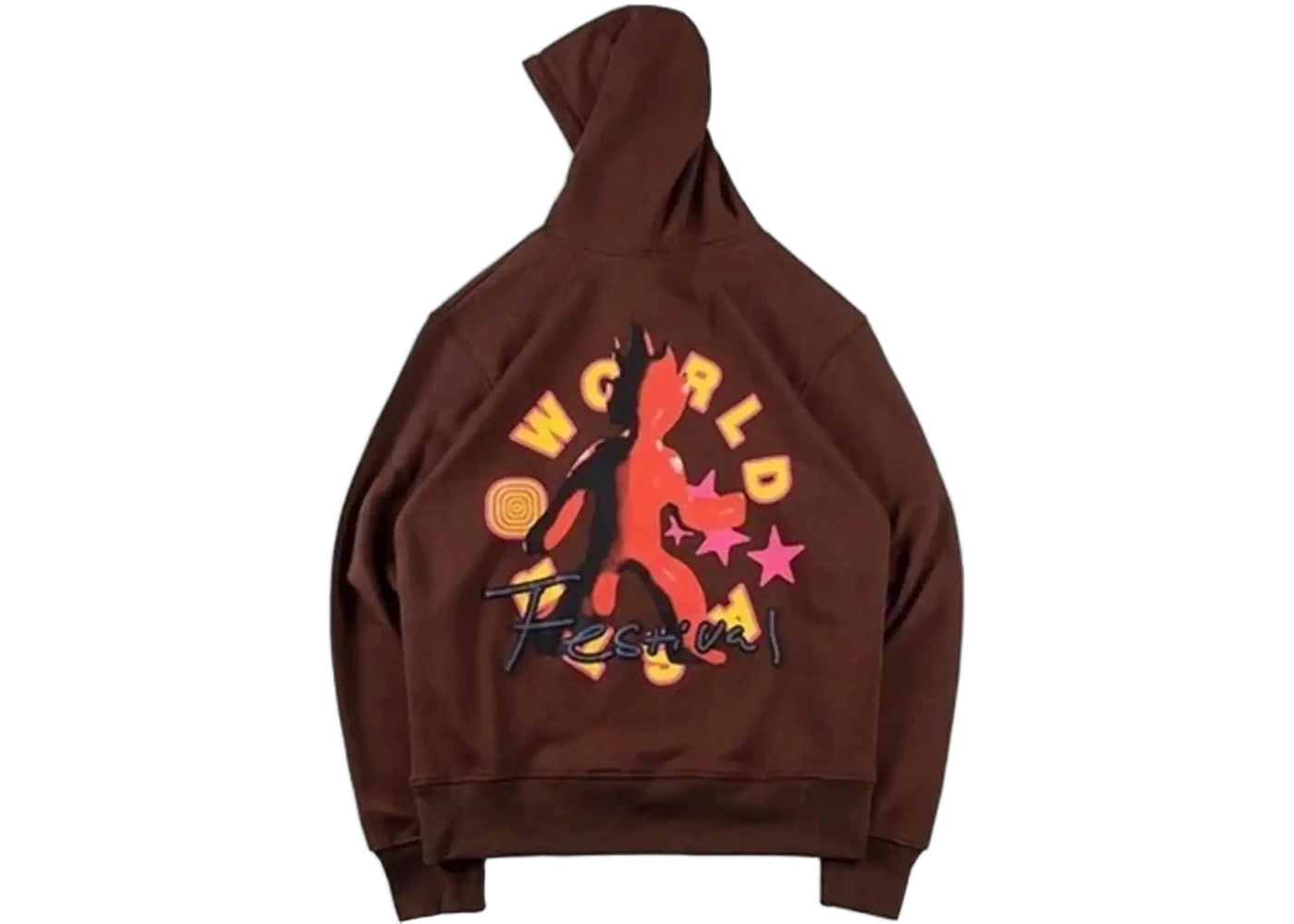 Travis Scott Astrofest Flame Guy Hoodie Brown