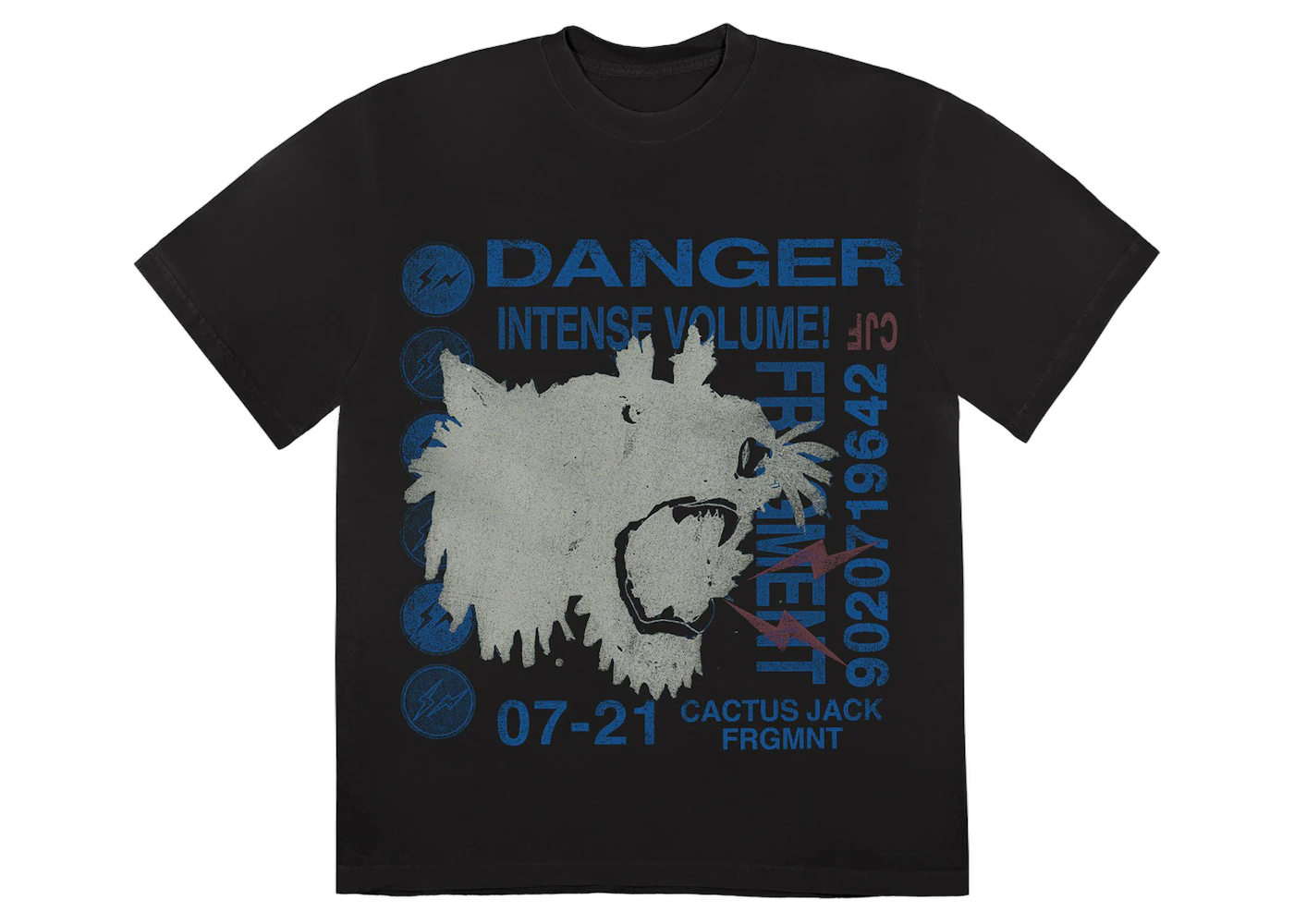 Travis Scott Cactus Jack For Fragment Danger Tee Washed Black