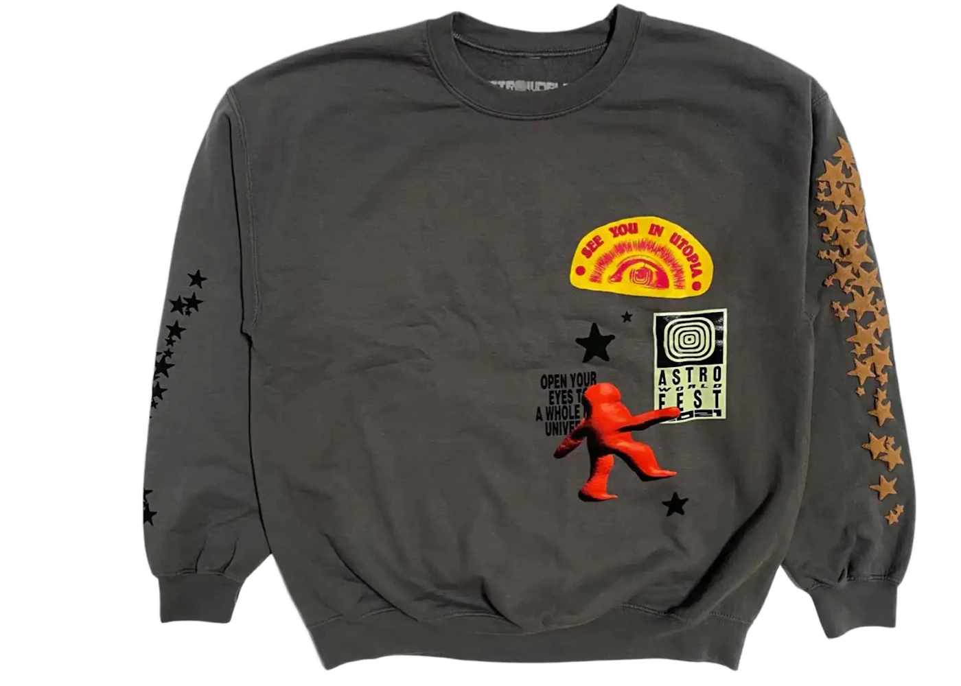Travis Scott Houston Crewneck Grey