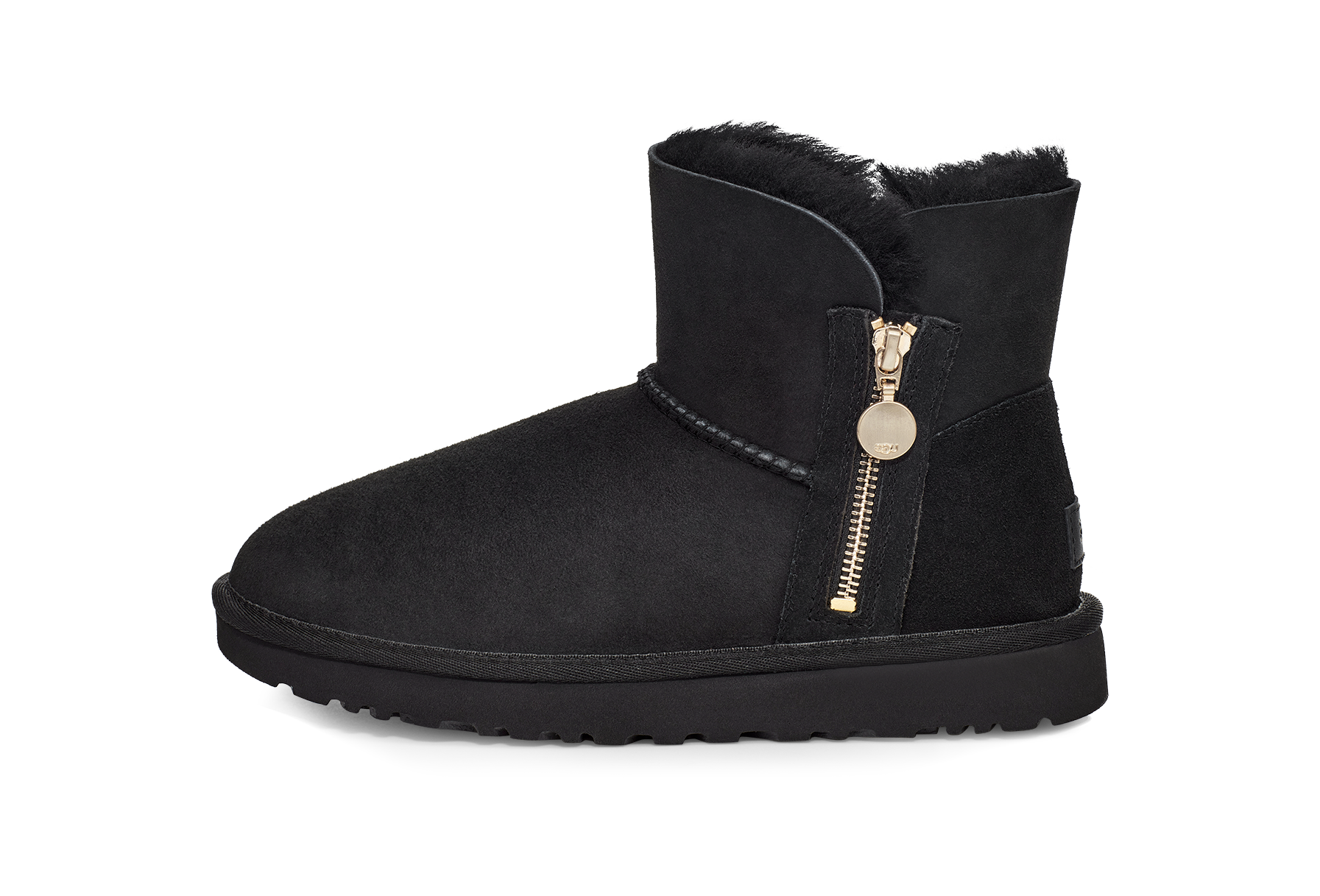 UGG Bailey Zip Mini Boot Black, Black (1112481-BLK)