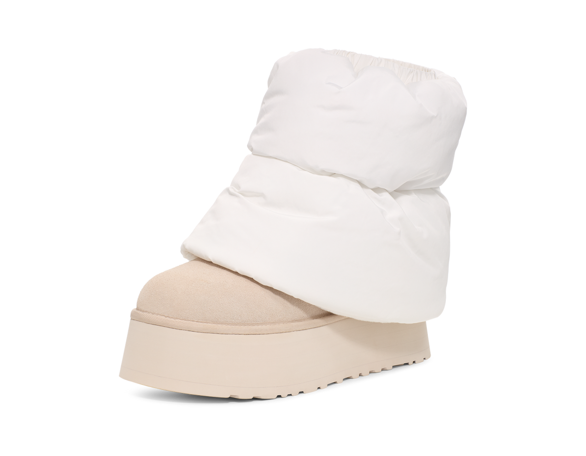 UGG Classic Mini Dipper Puffer Boot White Ceramic
