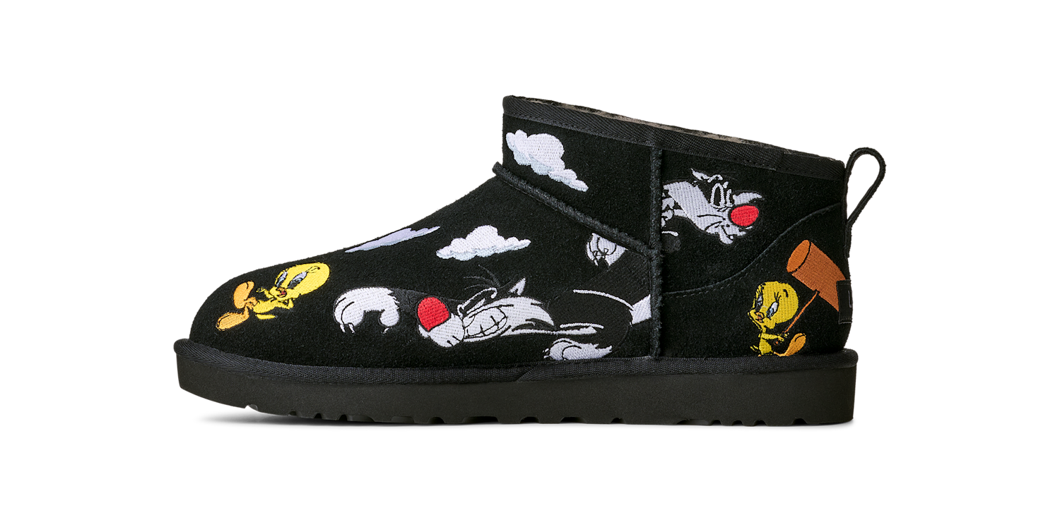 UGG Classic Ultra Mini Boot Palace x Looney Tunes Black