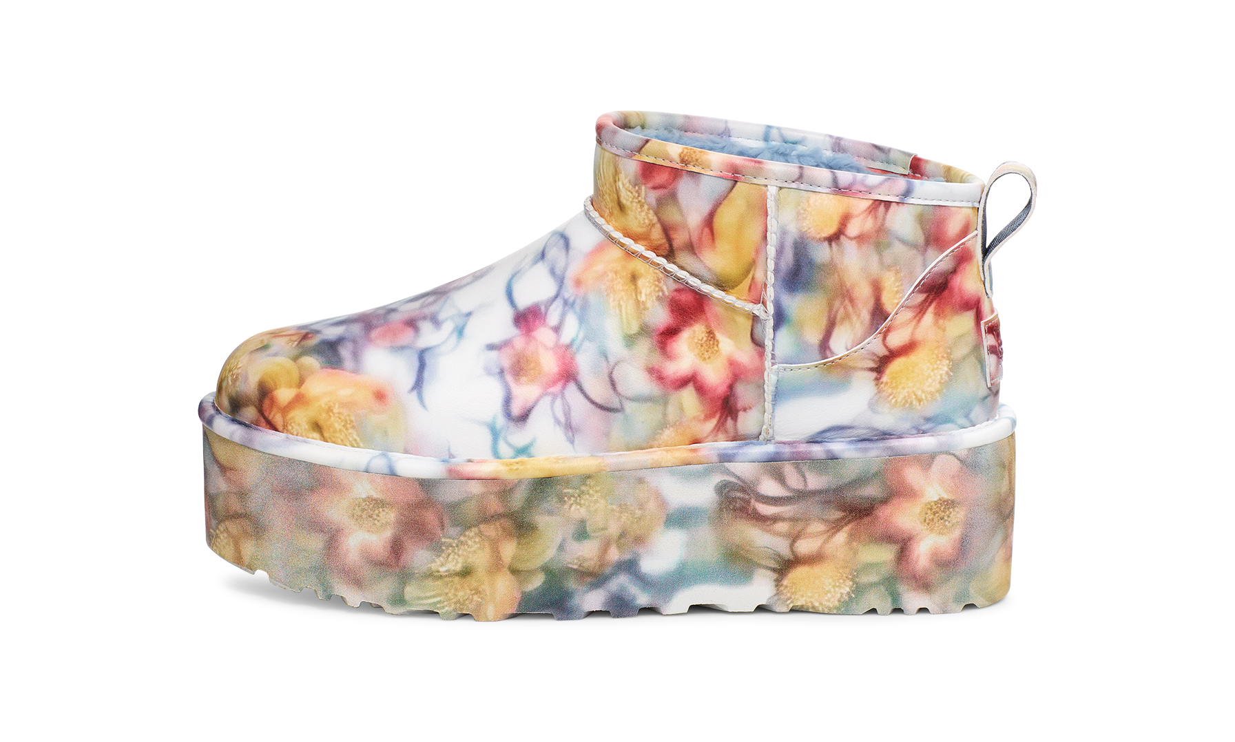 UGG Classic Ultra Mini Platform Boot Collina Strada Light Blue Floral, Light Blue/Floral (1170171-LLF)