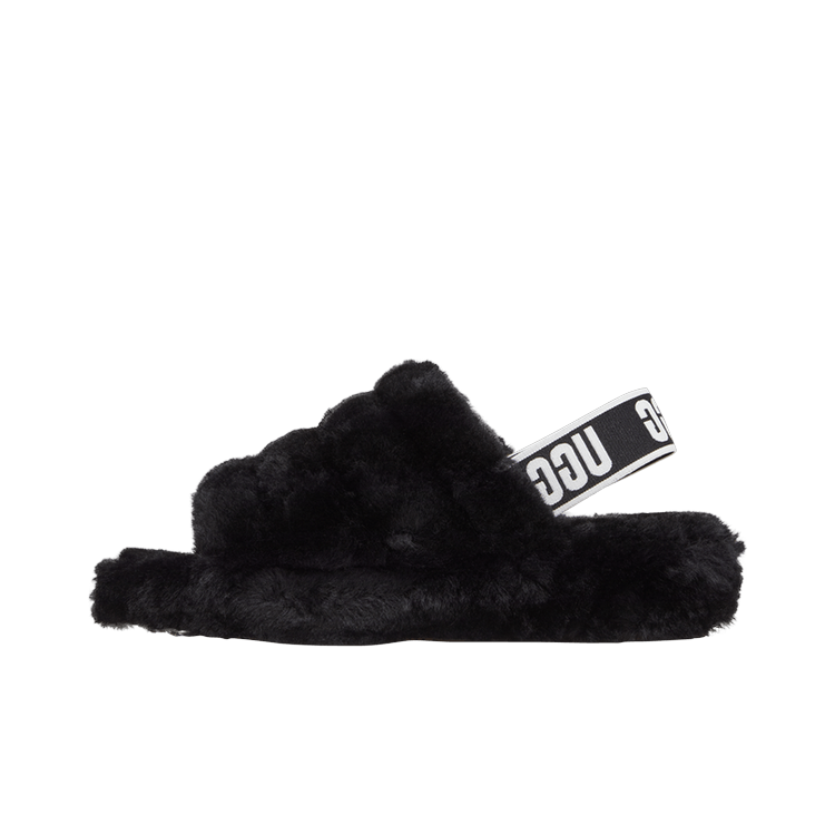 UGG Fluff Yeah Slide Black, Black/Black (1095119-BLK)