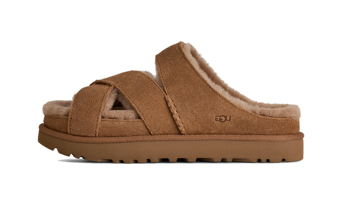 UGG Greenport Cross Strap Slide Chestnut