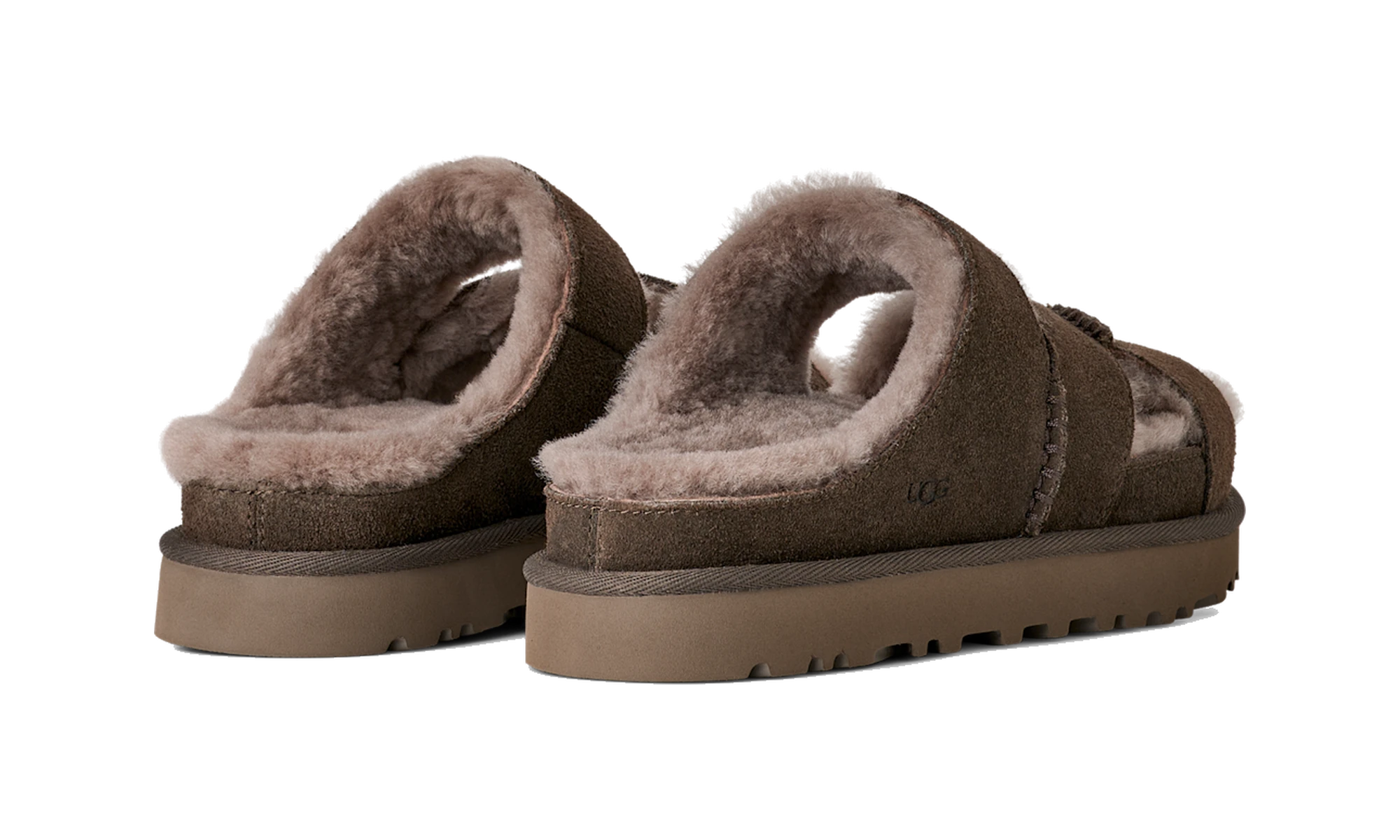 UGG Greenport Cross Strap Slide Dense Smoke