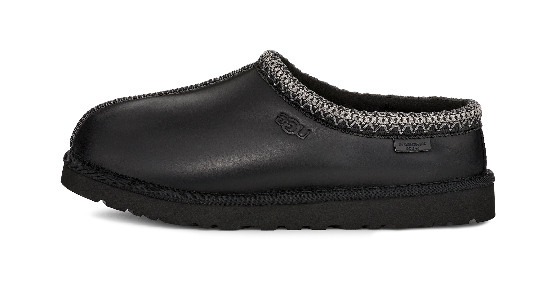UGG Tasman LTHR Regen Slipper Black, Black (1163890-BLK)