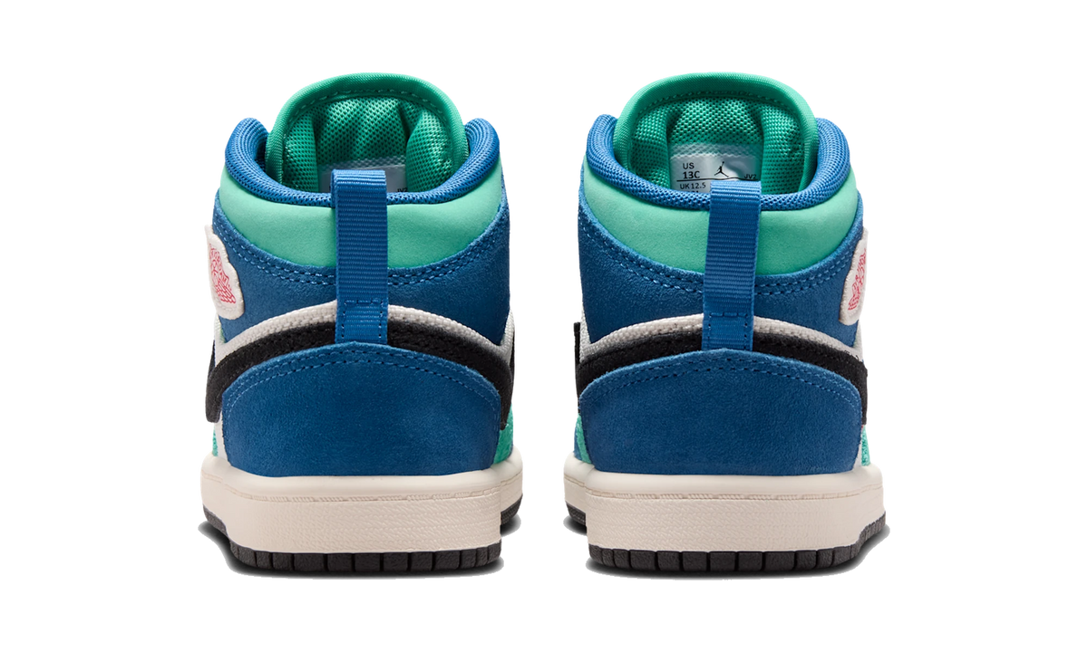 Air Jordan 1 Mid SE Chalk/True Blue/Kinetic Green/University Red
