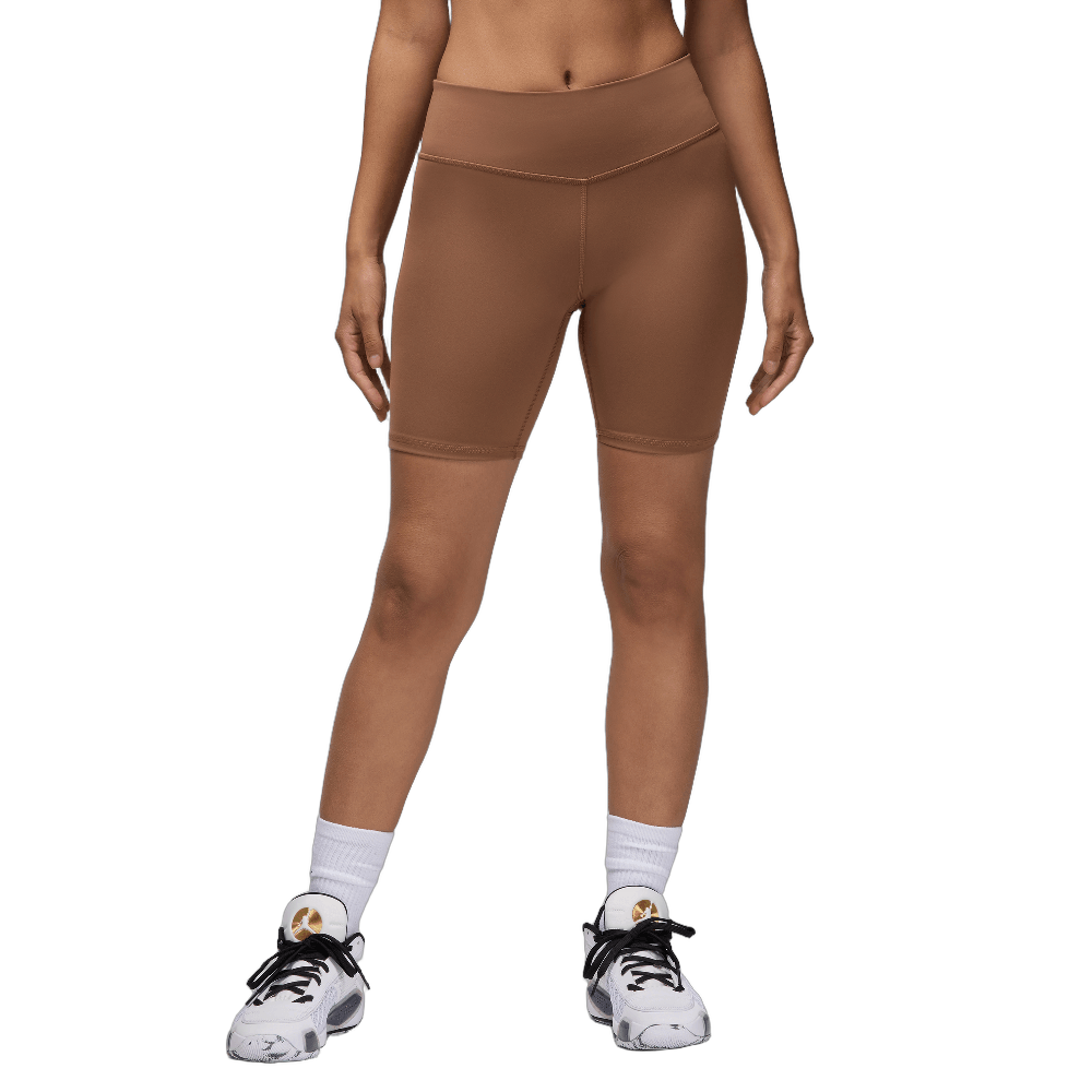 Air Jordan Sport Women's High-Waisted 7" Bike Shorts Archaeo Brown/White