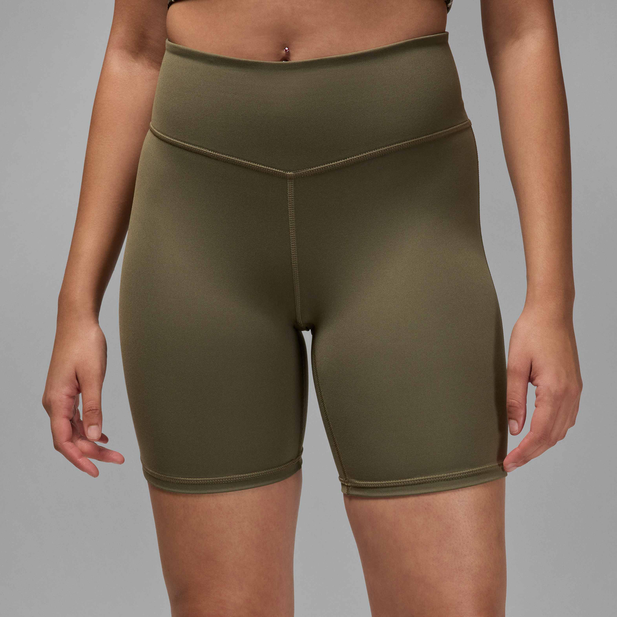 Air Jordan Sport High-Waisted 18cm (approx.) Bike Shorts Medium Olive/White
