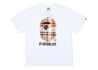 BAPE A Bathing Ape Check T-Shirt White Beige