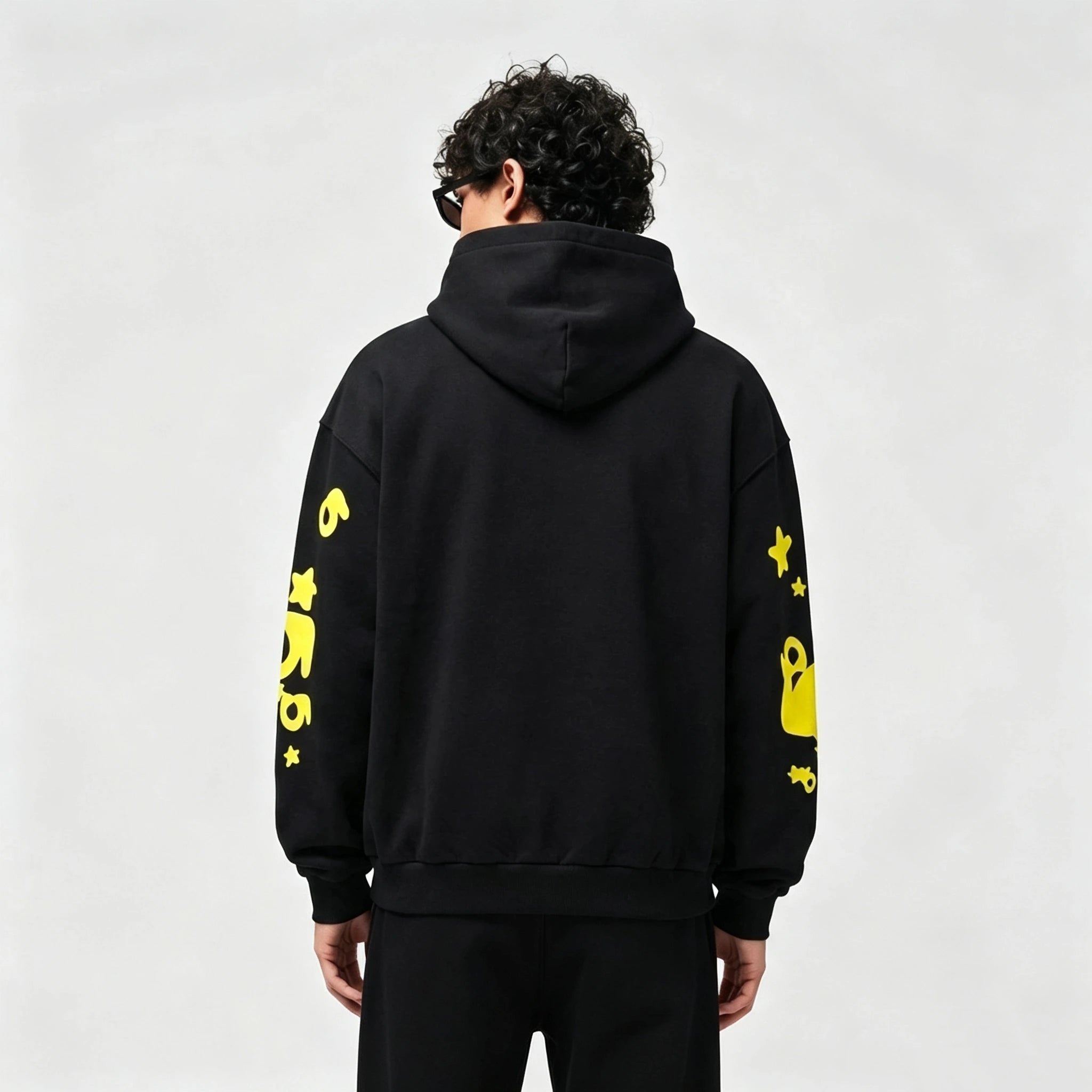Sp5der Beluga Hoodie Onyx/Yellow