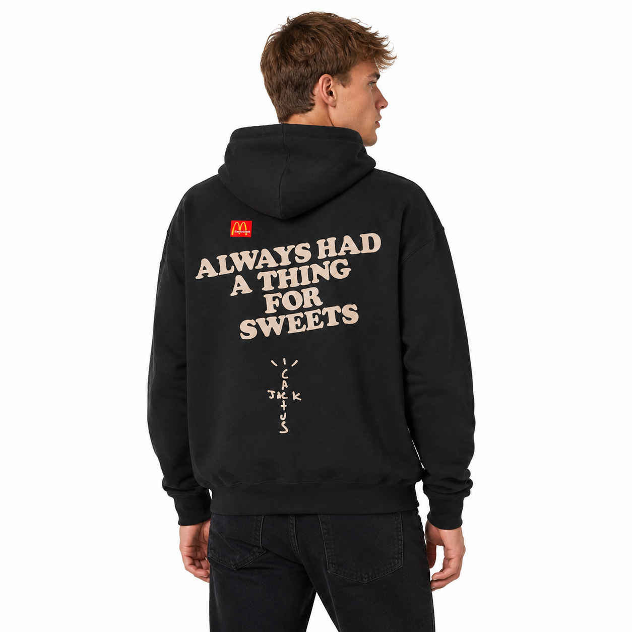 Travis Scott x McDonald's Apple Pie Hoodie Washed Black